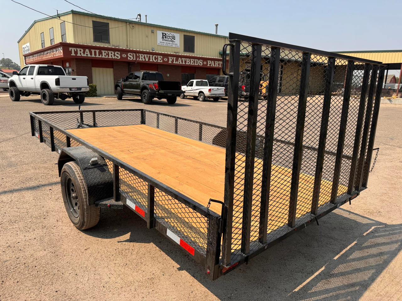Dutton Trailers 2026 Value 84"X14' Utility Trailer | Single Axle, Rampgate (radials, LED Lights) MESH ENCLOSED SIDES