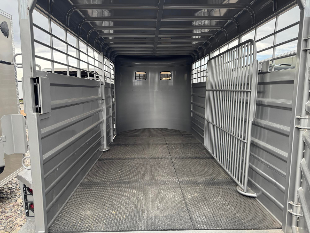 GR Trailers 2026 80"X16' Stock Trailer | Tandem Axle, BRUSH FENDERS, RUBBER MATS, ESCAPE DOOR, SWING COMBO REAR GATE, 10K