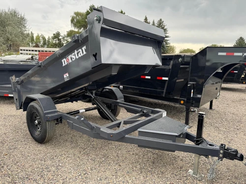 Norstar Trailers 2027 DCB 60"X10' Single Ram Dump Trailer | Single Axle, 60"X10' DCB SINGLE AXLE DUMP, CYLINDER LIFT, 20" SIDES 12 GUAGE, SWING DOORS, TARP, 7K AXLE