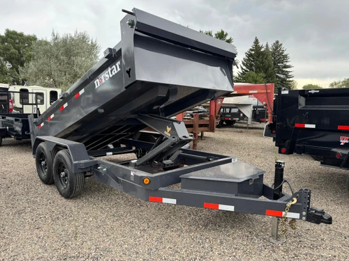 Norstar Trailers 2027 DCB 72"X12' Scissor Dump Trailer | Tandem Axle, 72"X12' DCB TA DUMP, POWER UP DOWN, SCISSOR LIFT, (2) 5.2K AXLES, SLIDE IN RAMPS, TARP KIT,
