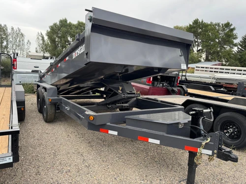 Norstar Trailers 2027 DCB 83"X16' Scissor Dump Trailer | Tandem Axle, 83X16 DCB DUMP, 20" SIDES, RAMPS, SCISSOR, TARP, 14K