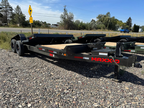 Maxx-D Trailers 2026 G6B 83"X22' Low Profile Gravity Tilt Trailer | Tandem Axle 16K, Torsion Axles, Tool Tray Behind Toolbox