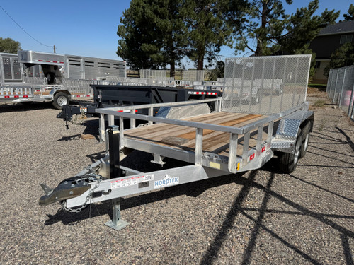 Nordtek Trailers 2025 UT 72"X12' Utility Trailer | Tandem Axle 7K, Wood Deck, Open Sides, Rear Ramp Gate, Brakes Both Axles