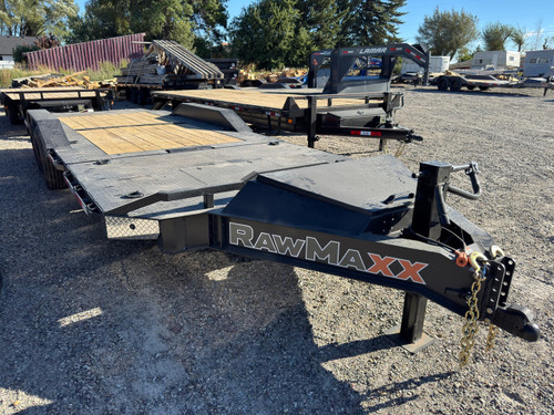 Raw Maxx Trailers 2027 GTX 100"X2' Car Hauler Tilt Trailer | Tandem Axle 20K, Tongue Storage Box, Deck Storage Cabinet, Tool Basket, Winch Plate and Roller