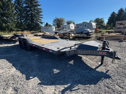 Raw Maxx Trailers 2027 GTX 100"X2' Car Hauler Tilt Trailer | Tandem Axle 20K, Tongue Storage Box, Deck Storage Cabinet, Tool Basket, Winch Plate and Roller