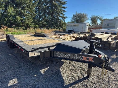 Raw Maxx Trailers 2027 GTX 100"X24' Car Hauler Tilt Trailer | Tandem Axle 20K, Tongue Storage Box, Deck Storage Cabinet, Tool Basket, Winch Plate and Roller