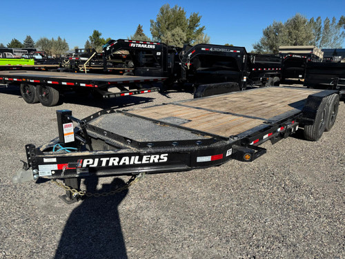 P.J. Trailers 2027 TY 83"X20' Equipment Tilt Trailer | Tandem Axle 14K, 8" I-Beam Frame, w/14 Ply Tires, Torsion Axles, 16' Tilt Deck, Plate for Winch