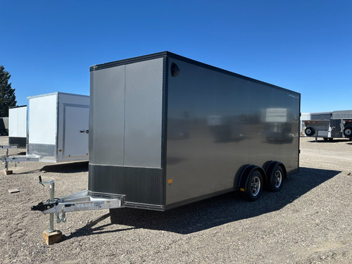 Alcom Trailers 2024 STEALTH 90"X18' Standard Cargo Trailer | Tandem Axle 7K, Airline Recessed Track, Luan Interior, Extended Tongue, Passenger Side RV Door