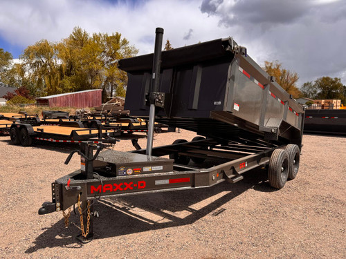 Maxx-D Trailers 2027 DTX 83"X14' Telescopic Dump Trailer | Tandem Axle 15.6K, 36" Sides, Wireless Remote, 8" I-Beam Frame, Tarp Kit, Slide In Ramps, Spreader Gate