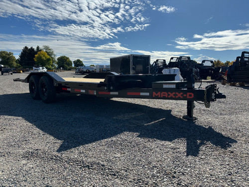 Maxx-D Trailers 2025 T6B 102"X20' Low Profile Tilt Trailer | Tandem Axle 14K, Full Length Power-Tilt, Drive-Over Fenders, Locking Tool Box with Tray, Winch Plate