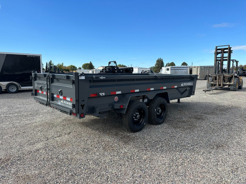 Iron Bull Trailers 2026 DWB 83"X16' Scissor Dump Trailer | Tandem Axle 16K, 24" Sides, Slide In Ramps, Tarp Kit, XL Tongue Storage Box, Adjustable Channel Coupler