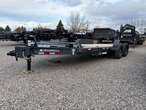 Iron Bull Trailers 2026 TWB 84"X20' Gravity Tilt Trailer | Tandem Axle 14K, 16' Tilt, 4' Stationary, 8" I-Beam Frame,16" OC Crossmembers, XL Tool Box, Removable Fenders