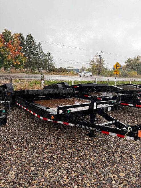 Iron Bull Trailers 2024 TLB 83"X22' Equipment Tilt Trailer | Tandem Axle 14K, 16' Tilt Deck, 6' Stationary Deck, Adjustable Channel Coupler