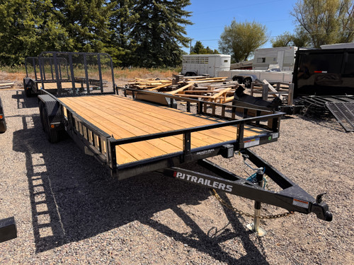 P.J. Trailers 2027 UL 83"X20' Utility Trailer | Tandem Axle 7K, ATV Side Load, 4' Spring Assisted Rear Ramp Gate, Ready Rail Channel Top Rails
