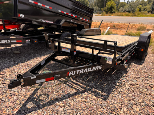 P.J. Trailers 2025 T6 83"X18' Car Hauler Gravity Tilt Trailer | Tandem Axle 14K, 16' Tilt, 2' Stationary,  Torsion Axles, Chain Tray