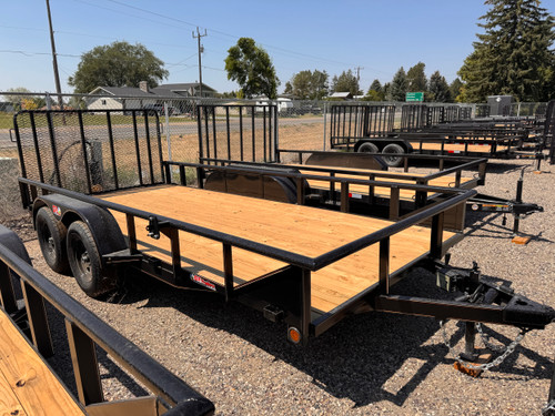 GR Trailers 2026 82"X16' Utility Trailer | Tandem Axle 7K, Pieptop Rails, Spring Assist Rampgate, Spare Tire Mount