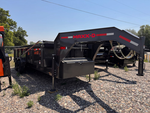 Maxx-D Trailers 2027 DSX 83"X20' Heavy Duty Telescopic Dump Trailer | Tandem Axle 24K, Hydraulic Jacks, Tarp Kit, Wireless Remote, Rear Support Jack Stands, Electric/Hydraulic Brake Axles
