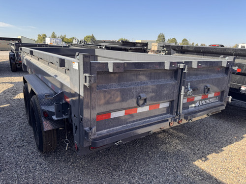 Iron Bull Trailers 2027 DWB 83"X14' Scissor Dump Trailer | Tandem Axle 14.999K, 24" Sides, Slide In Ramps, Tarp Kit
