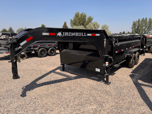 Iron Bull Trailers 2027 DTG 83"X16' Scissor Dump Trailer | Tandem Axle 14.999K, 36" Sides, 7 Ga Floor, Aluminum Ramps, Tarp Kit, Spare Mount, 2 Way Spreader Gate, Solar Charging