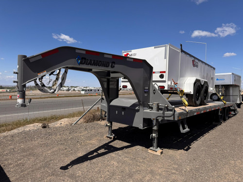 Diamond C Trailers 2025 FMAX212 28' Flatbed Trailer | Tandem Axle 24K, Max Ramps, Sway Control
