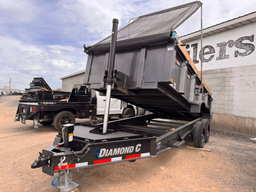 Diamond C Trailers 2025 LPT208 81"X16' Telescopic Dump Trailer | Tandem Axle 18K, 32" Sides With Board Brackets, 3/16" HD Fenders