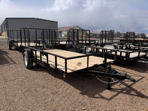 GR Trailers 2024 82"X14' Utility Trailer | Single Axle 2.99K, Pipetop Rails, Rampgate With Spring Assist