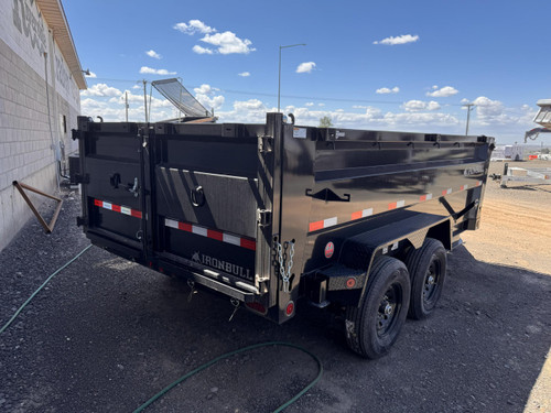 Iron Bull Trailers 2025 DTB 83"X14' Telescopic Dump Trailer | Tandem Axle 14K, 3' Side 7Ga Floore Slide In Ramps