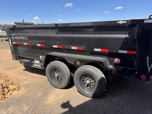 Iron Bull Trailers 2025 DTB 83"X14' Telescopic Dump Trailer | Tandem Axle 14K, 3' Side 7Ga Floore Slide In Ramps