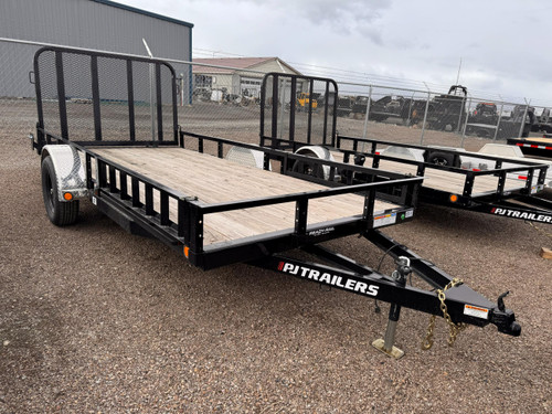 P.J. Trailers 2026 U7 77"X14' Utility Trailer | Single Axle 2.995K, Rampgate, ATV Ramp Mounts