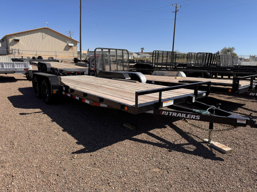P.J. Trailers 2026 C4 20' Car Hauler Trailer | Tandem Axle 7K, Dove Tail, Spare Tire Mount
