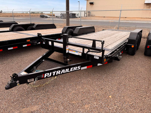 P.J. Trailers 2026 T6 83"X18' Equipment Tilt Trailer | Tandem Axle 14K, Torsion Axles, 2' Stat. + 16' Cushion Tilt