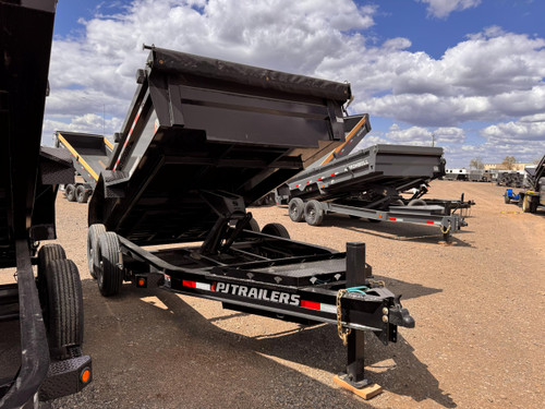 P.J. Trailers 2026 DL 83"X14' Low Profile Dump | Tandem Axle 14K, Hydraulic Jack, Drop Axles