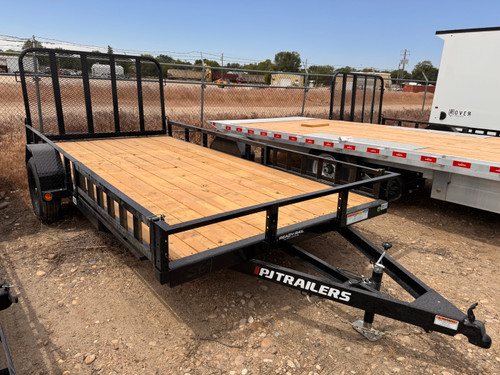 P.J. Trailers 2027 U8 83"X14' Utility Trailer | Single Axle, Rear Rampgate, ATV Side Load Ramps