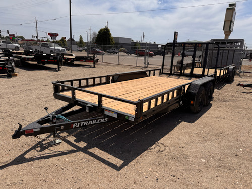 P.J. Trailers 2027 UL 83"X16' Utility Trailer | Tandem Axle, Rear Rampgate, ATV Side Load Ramps