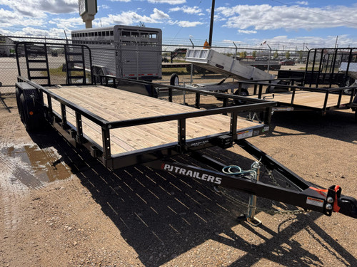 P.J. Trailers 2025 UL 83"X22' Utility Trailer | Tandem Axle 10K, HD Rampgate, Diamond Plate Fenders, Square Tube Rails, 12" OC, Dovetail