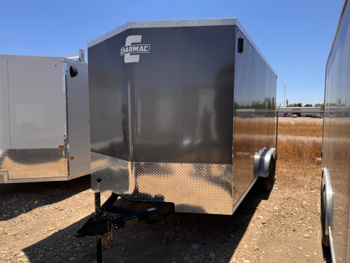 Charmac Trailers 2026 STEALTH 90"X16' V-Nose Cargo Trailer | Tandem Axle, WHITE WALLS & CEILING RUBBER DP UTV PKG, 7K