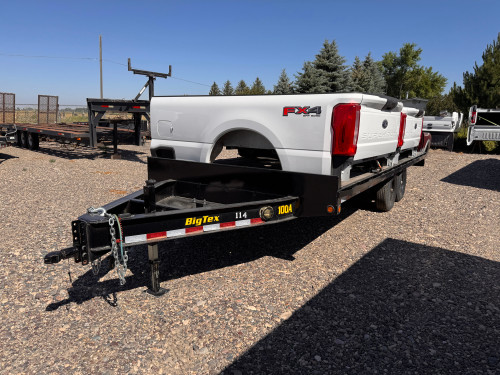 Big Tex Trailers 2022 20' Deckover Trailer | Tandem Axle 9.99K, Extended Tongue, Slide In Ramps, Tool Tray, Spare Tire Mount, Adjustable Channel Coupler
