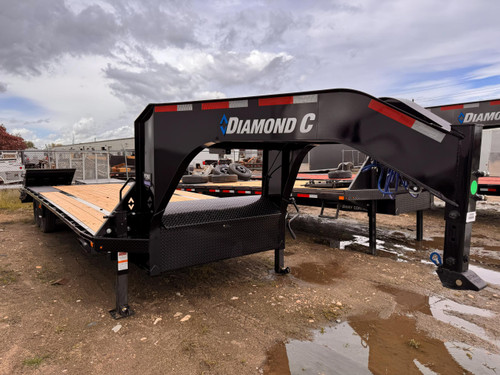 Diamond C Trailers 2026 FMAX207 25' Flatbed Trailer | Tandem Axle 15.5K, Max Ramps, 14 Ply Tires