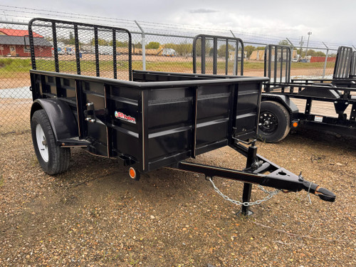 GR Trailers 2024 60"X8' Landscape Utility Trailer | Single Axle, 2' Solid Sides Rampgate