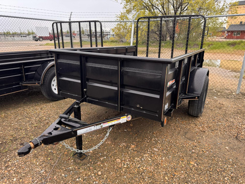 GR Trailers 2024 60"X8' Landscape Utility Trailer | Single Axle, 2' Solid Sides Rampgate