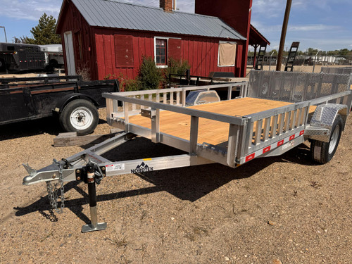 Nordtek Trailers 2026 924"X12' Utility Trailer | Single Axle, Side Load Ramps, Bi-Fold Gate