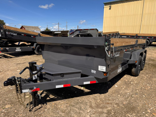 Norstar Trailers 2026 DCB 83"X16' Scissor Dump Trailer | Tandem Axle 14K, 20" Sides, Slide In Ramps, Tarp Kit