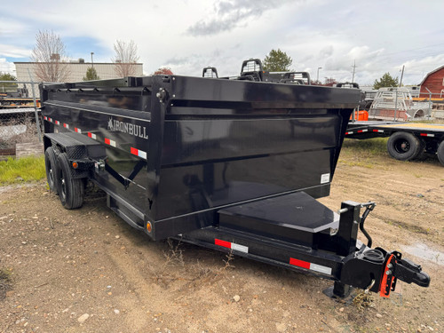 Iron Bull Trailers 2025 DTB 83"X16' Scissor Dump Trailer | Tandem Axle 14.999K, 36" Sides