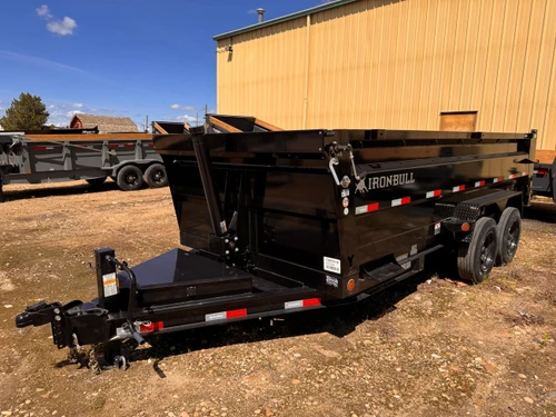 Iron Bull Trailers 2025 DTB 83"X16' Telescopic Dump Trailer | Tandem Axle 16K, 36" Sides