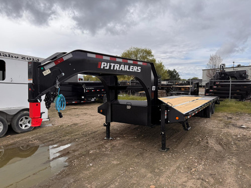 P.J. Trailers 2026 LD 30' Flatbed Trailer | Tandem Axle 14K, Dual Tires, Monster Ramps, Winch Plate, 14 Ply Tires