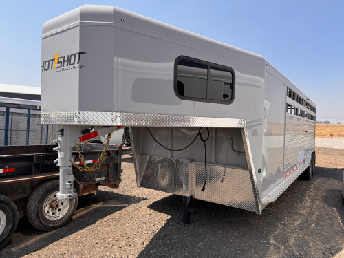 Trails West Trailers 2027 HOTSHOT 90"X25' Stock Combo Trailer | Tandem Axle 18.667K, Straight Tack Package, Single Tack Door, Rear Slider, Conv Package Spare