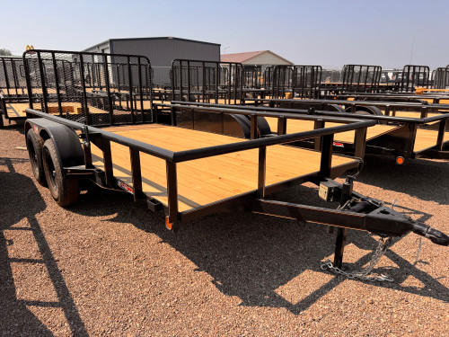 GR Trailers 2026 82"X12' Utility Trailer | Tandem Axle, Pipetop Rail, Spring Assisted Rear Rampgate