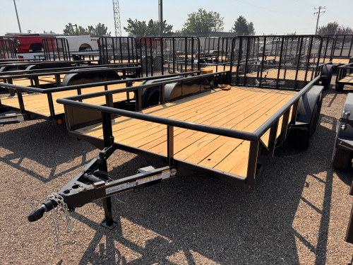 GR Trailers 2026 82"X16' Utility Trailer | Tandem Axle, Pipetop Rail, Spring Assisted Rear Rampgate
