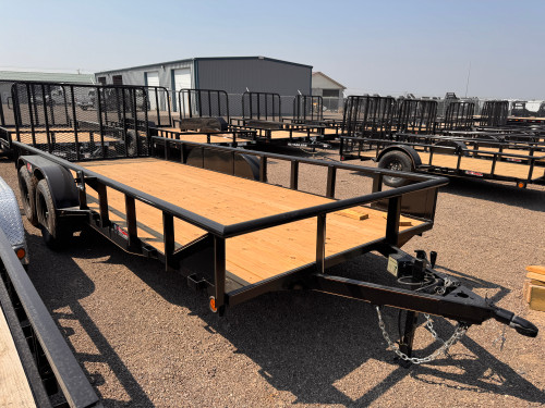 GR Trailers 2026 82"X18' Utility Trailer | Tandem Axle, Pipetop Rail, Spring Assisted Rear Rampgate