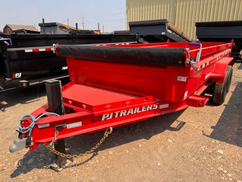 P.J. Trailers 2027 DL 83"X16' Telescopic Dump Trailer | Tandem Axle 14K, 6" Cylinder, Hydraulic Jack, 24" Sides, 7 Ga Floor